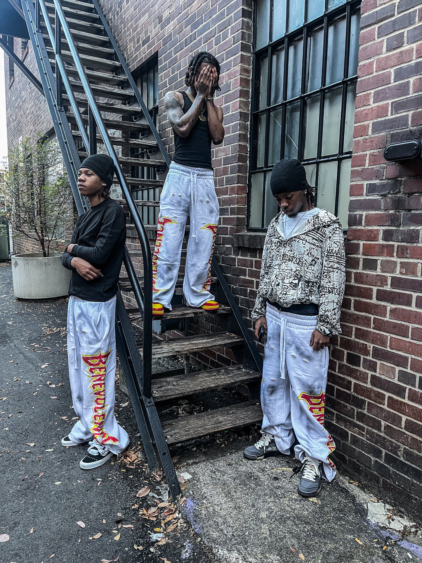 White “BNV” Sweats